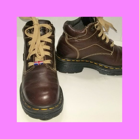 Size 6 US Women's Doc Dr. Marten's Brown Mahogany Heeled Heel Ankle Boots - Picture 17 of 17